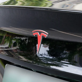 2vnt Automobilio Priekinės Galinės Logotipo Lipdukas Popieriniai Lipdukai Lipdukai Modifikuotų Eksterjero Puošmena Tesla Model 3 Automobiliams, Priedai