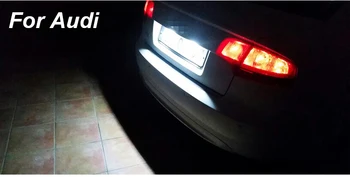 2vnt Canbus Automobilio LED Licencijos numerio apšvietimo Lemputės 12V 6000K Balta Jokios Klaidos Numeris Licencijos numerio apšvietimo Lemputės Audi Q5 A7 TT A4 A5 A6 A1 TTS