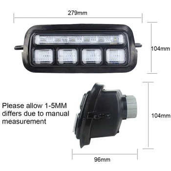 2vnt LED Žibintai, Dieniniai Žibintai su gintaro posūkio signalo lemputė Lada Niva 4X4, 1995, automobilių Reikmenys, lengvųjų