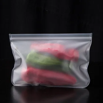 3 Vnt aiškiai Zip maišeliai, daugkartinio naudojimo ziplock maišą Virtuvės Maisto sandarius maišus saugojimo maišeliai maisto užšaldymo vaisių zip-lock plastikiniai maišeliai