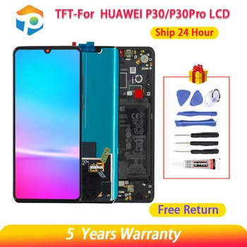 30 P30Pro LCD Huawei 30 Pro VOG-L09 29 TL00 Lcd Dsplay Jutiklinis Ekranas skaitmeninis keitiklis Dalys Huawei 30 ELE-29 L09 AL00 TFT