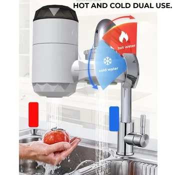 3000W Elektros Virtuvė Vandens Šildymo Bakstelėkite Momentinis Karšto Vandens Maišytuvas Šildymo Tankless Vandens Šildytuvas LED Ekranas