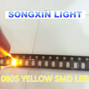 3000pcs 0805 Geltona SMD Led Super Bright LED 0805 diodai 2012 m. led Šviesos Diodų 580-590nm