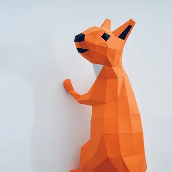3D Popieriniai Voverė Papercraft Namų Dekoro, Sienų Apdaila Galvosūkiai Švietimo 