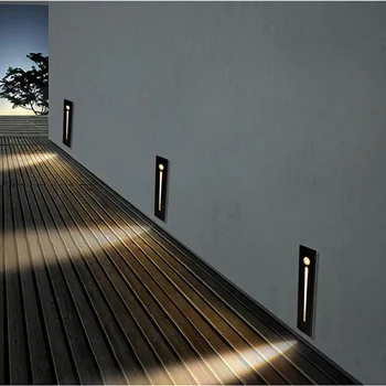 3W LED Smart Wall Šviesos PIR Judesio Jutiklis Embedded Lempa Fojė, Koridorių Veiksmus Kampe Laiptų Šviesos Restorano Patalpų Apdaila