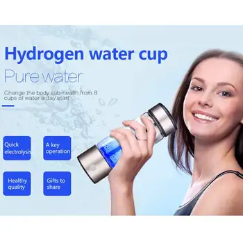 3mins 420ML Nešiojamų Vandens Jonizatoriaus Butelis Įkrovimo Neigiamų Jonų Vandens Puodelį Hydrogens-daug Vandens Puodelio Vandens Generatorius Šarminio