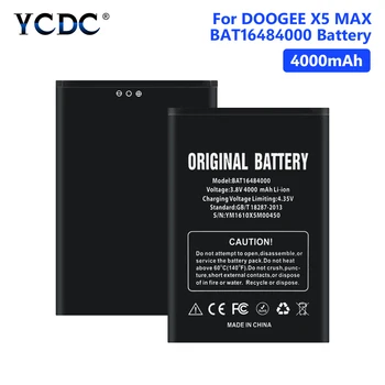 4000mAh BAT16484000 Ličio Polimero Mobiliojo Baterija DOOGEE X5 Max X5 Max Pro Telefono Baterijų Pakeitimas