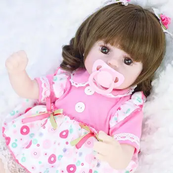 42cm Reborn Baby Doll Žavinga Minkštas Vinly Silikono Gyvas Kūdikis Modeliavimas Bebe Lėlės, Žaislai Mergaitėms