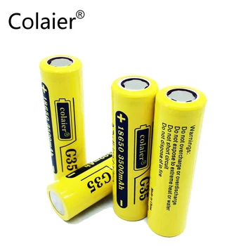 4PCS Colaier 18650 3400mah 3500 mAh G35 3.7 V, Li-Ion Įkraunama Baterija 20A Ličio Baterija Didelės Drenažo Už Flashinglight