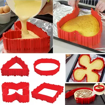 4PCS/Set Silikono Tortas Bakeware Pelėsių 