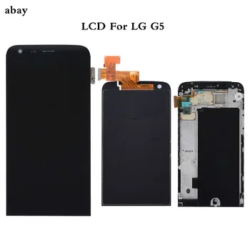 5.3 Colių Naujas LCD Ekranas LG G5 H850 H840 H860 H820 su Jutiklinio Ekrano skaitmeninis keitiklis komplektuojami su Rėmo atsarginės Dalys
