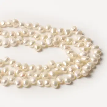 5-6mm/6-7mm Baltų Nereguliarus Gėlavandenių Perlų Prarasti Natūralaus Akmens Karoliukai Moterims 