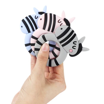 5 VNT Kūdikių Silikono Teether Gyvūnų Formos Animacinių filmų Kramtyti Žaislus 
