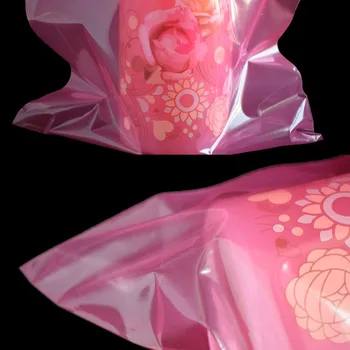 500pcs/daug rožinės spalvos Savarankiškai Sandarinimo Plastikiniai Maišeliai, mažosios plastikos ziplock maišai Premium Poli Butas Raudonų Plastikinių Zip-Lock Maišeliai