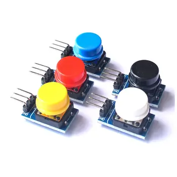 50pcs 12X12MM Didelis klavišą modulis Didelis mygtukas modulis Šviesos jutiklinį jungiklį modulis su skrybėlę Aukšto lygio produkcija arduino ar aviečių pi