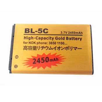 50pcs/daug Didelės Talpos Aukso baterija BL-5C Baterija 