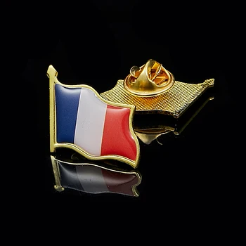 5VNT Mados Vėliavą, Ženklelį Vėliavos Pin Prancūzija Plevėsuojanti Vėliava Atvartas Smeigtukai Epoksidinės Medalis Sagės Papuošalai