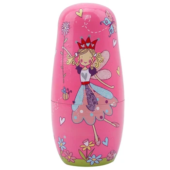 5vnt / Set Mediniai rusijos Matryoshka Lėlės Pink Angel Lizdus Lėlės, Žaislai rusijos Tradicinių Etninių Stiliaus Lėlės Vaikas Žaislai