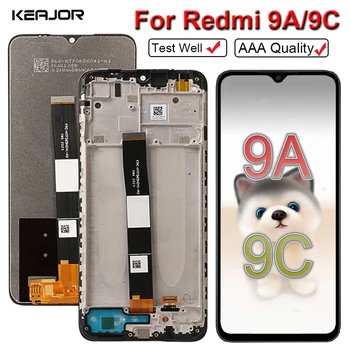 6.53 colių Ekranas Xiaomi Redmi 9A 9C LCD Ekranas Jutiklinis Ekranas skaitmeninis keitiklis Asamblėjos Xiaomi Redmi 9 Ekranu Pakeitimas