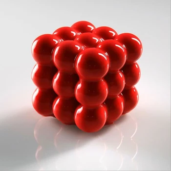 6-Ertmės Rubiko Kubo Mousse Cake Silikono Formos 3D Šokoladas, Kepimo Formos Desertas Pyragas 