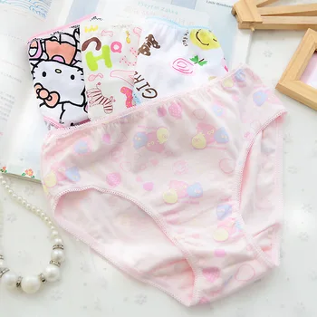 6pcs/pak aukštos kokybės Vaikų mergaičių underwears trumpikės minkštas Medvilnės kelnaitės mielas spausdinti Kūdikių trumpos kelnės maišyti spalvas