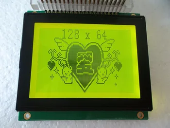 78X70mm 12864C LCD Modulis LCD128X64 Blue screen / geltona žalia ekranas 3.3 V/5 V