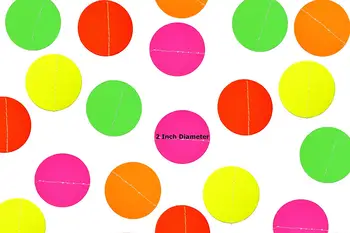 78ft Neon Popieriaus Girliandą Apskritimo Taškus Kabinti už Gimtadienio, Vestuvių Dekoracijas, Juodos Šviesos Reaktyvus UV Švyti Grupė (6 Pakuotėje)