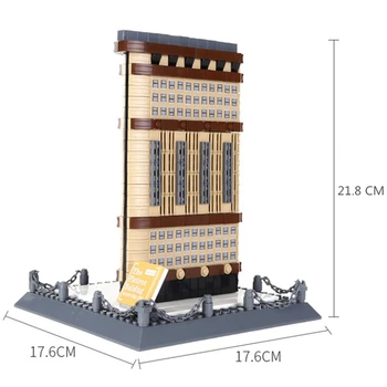 838 Vienetų WANGE Architektūros Geležinis Horizontai Surinkimo Statybiniai Blokai, Plytos, Klasikinis Modelis Vaikams, Žaislai Suderinama