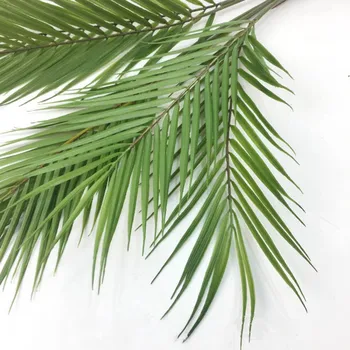 88cm 9 Šakutės Dirbtinis Tikroviška Palmių Šakos Plastiko Atogrąžų žali Lapai Uždaras Vidinis Namo Kambarį Viešbutyje Dekoro Augalai
