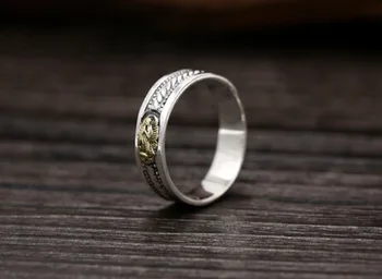 925 Sterlingas Sidabro Papuošalai Vyrams Pasisekė Drąsus Fine Jewelry Šalis Žiedas Mergelės Marijos Žiedas