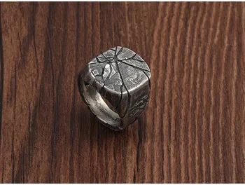 925 sterlingas sidabro krekingo žiedas vyrų valdinga asmenybė rodomojo piršto žiedą nišą dizaino rankų darbo, originalus retro vieną je