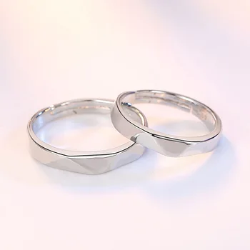 925 sterlingas sidabro mados mėgėjams'couple žiedai, papuošalai ponios moteris moteris vyras vyrų žiedas didmeninės juvelyrikos lašas laivybos