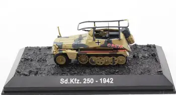 AMER 1/72 Masto Karinių Modelis Žaislai Sd.Kfz.250D - 1942 Šarvuotos Komandą Transporto priemonės Diecast Metal Bakas Modelis Žaislų Kolekcija