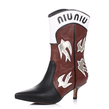 ASUMER 2020 naujas arrivehigh kulniukai moterų batai Karvė originali odiniai batai maišyti spalvas stiletto kulniukai pažymėjo tne žieminiai batai