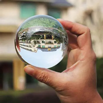 Aišku, kvarcinio krištolo rutulys, kamuolys apdailos fotografijos objektyvo foto prop lensball