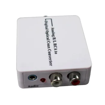 Analoginio prie Skaitmeninio Garso Keitiklis Adapteris Iš R/L RCA garso Bendraašis arba Toslink Optiniai Bendraašius