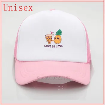 Ananasų ir pica meilė yra meilė bžūp beisbolo kepuraitę moterys vyrai beisbolo kepurės tėtis kepurės vyrams criss cross plaukai surišti į uodegą skrybėlę tėtis