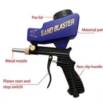 Anti-nuo rūdžių Oro Vietoje Smėlio Blaster Svorio Pašarų Šlifavimas Nešiojamą Pneumatinės Svorio Pašarų Lengva Vežti