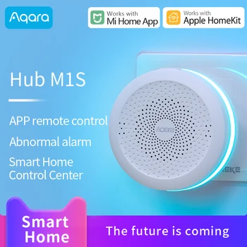 Aqara Hub M1S Vartai Smart Home Zigbee 3.0 balso kontrolės Naktį šviesos signalizacijos funkcija veikia su Xiaomi Mi namai ir Apple 