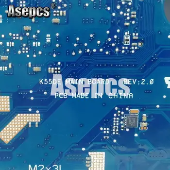 Asepcs Už Asus K55DR K55DE Plokštė su HD7520G Diskrečioji Vaizdo plokštė