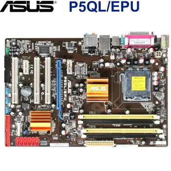 Asus P5QL/EPU Darbastalio Plokštė Originalus P43 Socket LGA 775 Q8200 Q8300 DDR2 16G ATX UEFI BIOS Kompiuteris Mainboard Panaudota