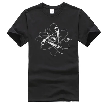 Atominės Meteoritas Big Bang Teorija Vyrų T Shirts Fizinių Mokslų Galaxy Star Mėnulis Medvilnės Marškinėliai Vyrams Topai Marškinėliai Spausdinti