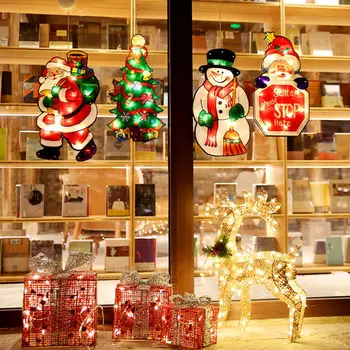 Atostogų apdaila žibintai LED lango kabo žibintai Kalėdinė dekoracija atmosferą arenoje išdėstymas atostogų apdaila žibintai