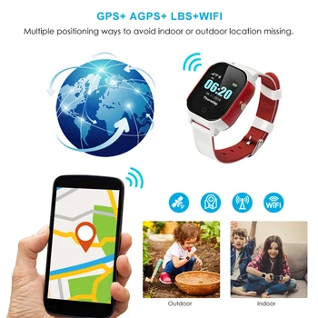 Atspari vandeniui IP67 GPS Sekimo Vaikų Smart Žiūrėti SOS GPS vietos nustatymo Įrenginys WIFI 2G Smart Žiūrėti Kūdikių programos Stebėjimo PK Q50 Q90