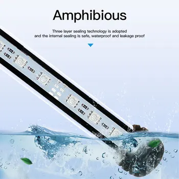 Atsparus vandeniui Akvariumo Žuvų Bakas LED Šviesa Juostelės LED Lempos RGB Spalva Keičiasi Nuotolinio Valdymo Povandeninių Fone Dekoras Apšvietimas