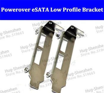 Aukštos Kokybės Powerover eSATA 2Port PCI-e adapterį kortelės SATA3.0 kortelės žemo profilio laikiklis 8CM važiuoklė (5vnt/daug