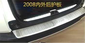 Aukštos kokybės nerūdijančio plieno Galinis bamperis Raštas Palangės Už-2019 Peugeot 2008