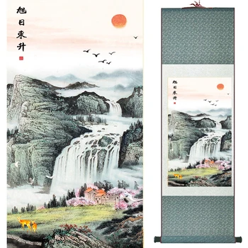 Aukščiausios kokybės krano ir labai Sienų Tapybos Namų Biuro Apdailos Kinijos pažymėkite tapybos peizažas 040718