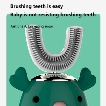 Autocure 2020 Nauja Vaikų Sonic Įkraunamas Elektrinis dantų Šepetėlis Automatiškai U-Formos Šepetėlis Nešiojamų Valymo Vaikams
