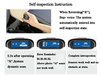 Automobilių Parkavimo Jutikliai 8 Neperpučiamas Galinis Vaizdas Atvirkštinis Atsarginės Radaro Rinkinio Sistema LCD Ekranas Stebėti skoda BMW